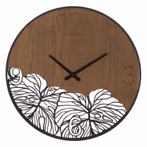 Orologi ORLOGIO DA MURO WOOD/LEAF CM Ø 60X2 Mauro Ferretti