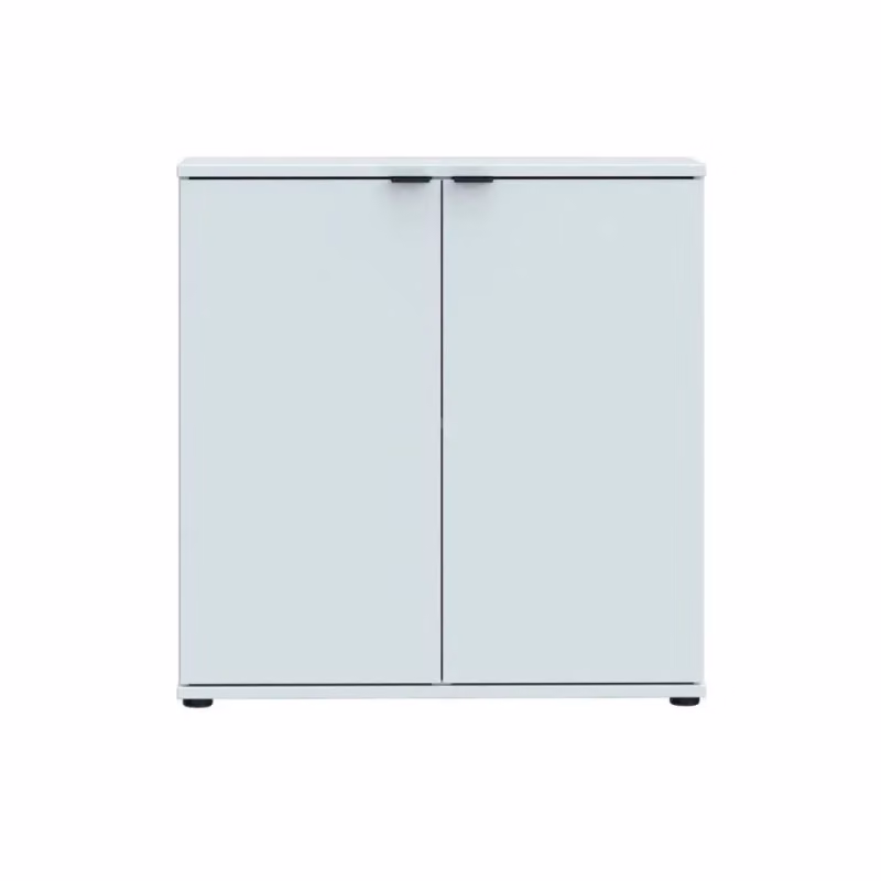 Mobile multiuso Segno EFFEZETA con due ante, colore grigio chiaro, L 80.1 cm x P 34.1 cm x H 82.3 cm – 2