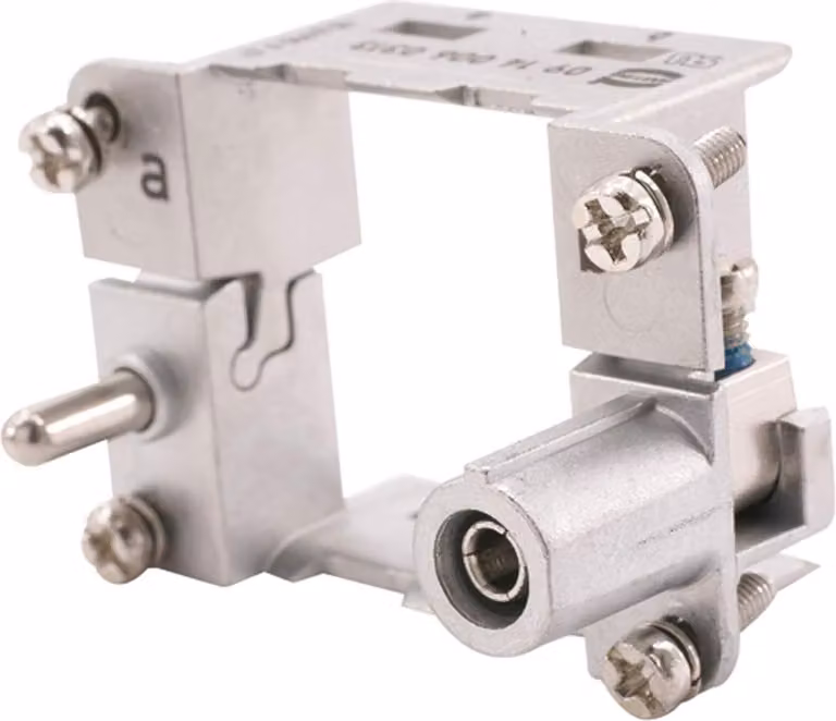 HARTING, telaio angolare (F), dimensione 6B, connettore femmina, per 2 moduli, sezione PE da 1 mm² - 2,5 mm² / 4 mm² - 10 mm²