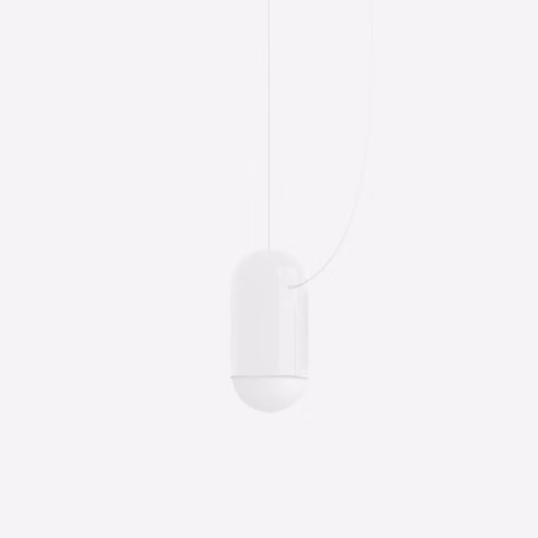 Lampada a sospensione LUCIS CAPSULE 6,2 W LED 3000 K, vetro bianco opalino ZL.L1.C15.60