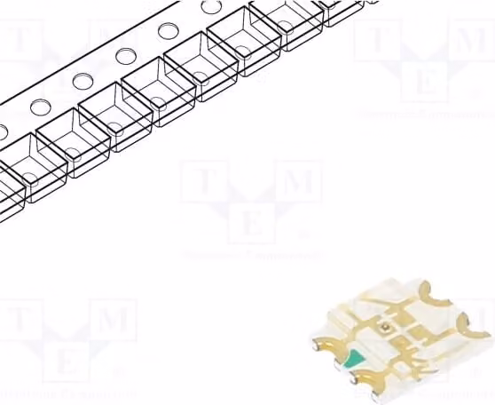 5 LED, dimensioni 3,2x2,7x0,7 mm, angolo di emissione 140°, colore arancione/verde, tecnologia SMD 1206, tensione di funzionamento 1,8÷2,4/3÷3,4V, modello RF-P3S155TS-B54