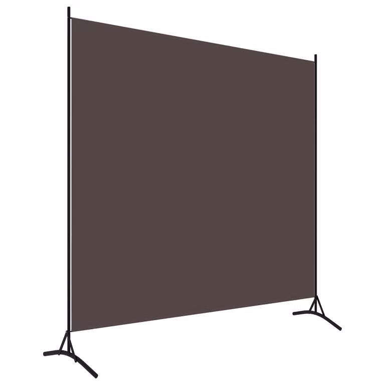Paravento vidaXL Marrone in Tessuto L: 180 cm, H: 175 cm