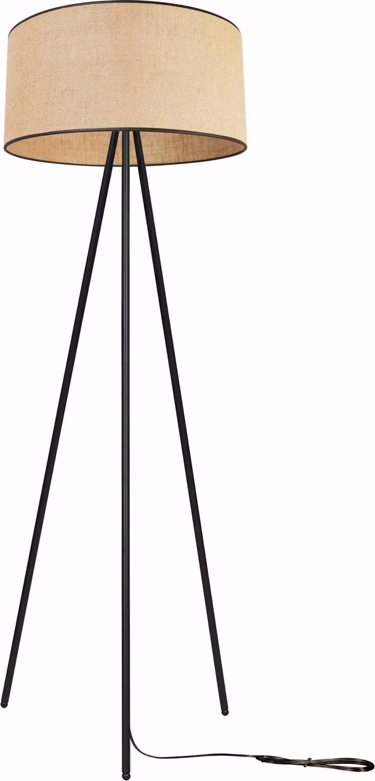 Lampada da terra con base a tre gambe, paralume in metallo, 45 cm