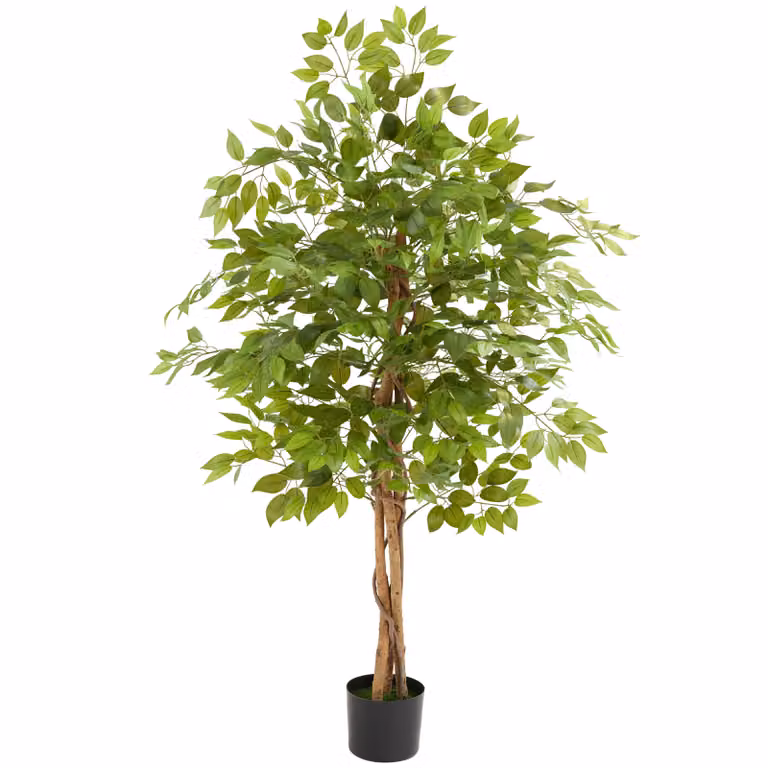 Albero di Ficus artificiale verde tectake con texture realistica, Altezza: 160 cm