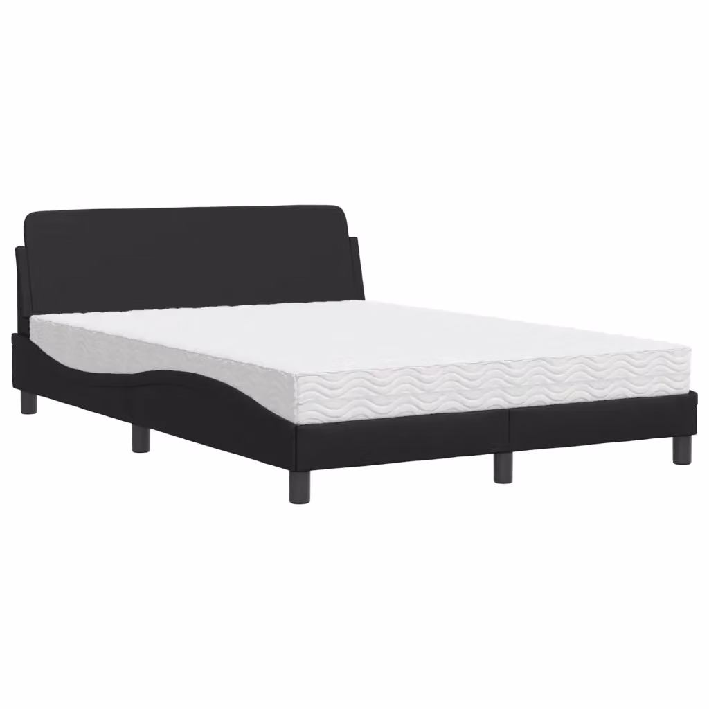 Letto con Materasso Dover vidaXL in Similpelle Nero L/P/H: 140 x 190 cm – 2