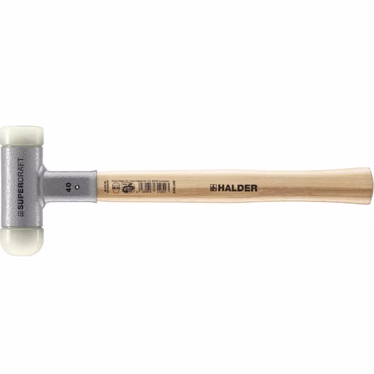 Martello da scalpellino SUPERCRAFT 40 mm con testa smussata, antirimbalzo HALDER | 4030618312543
