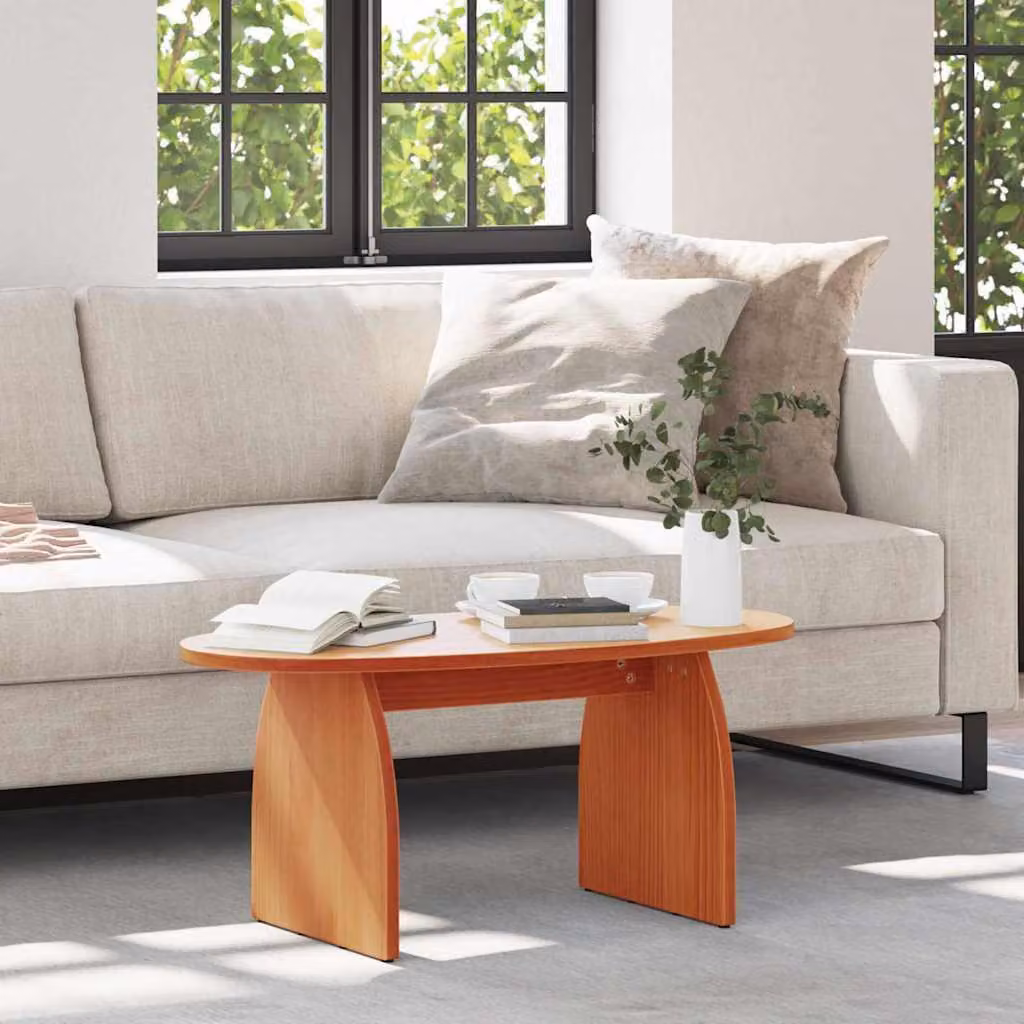 Maison Exclusive - Tavolino da salotto marrone cera 80 x 40 x 35 cm Legno di pino massiccio
