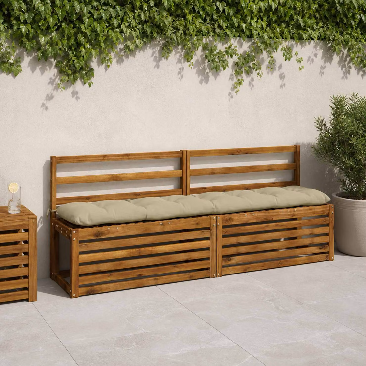 vidaXL Cuscini per Panchina VIANEN 2 pz 100% Poliestere Verde chiaro