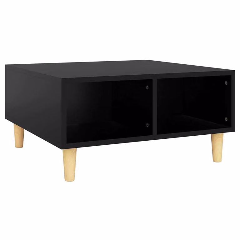 Tavolino da Salotto Nero 60x60x30 cm in Legno Multistrato