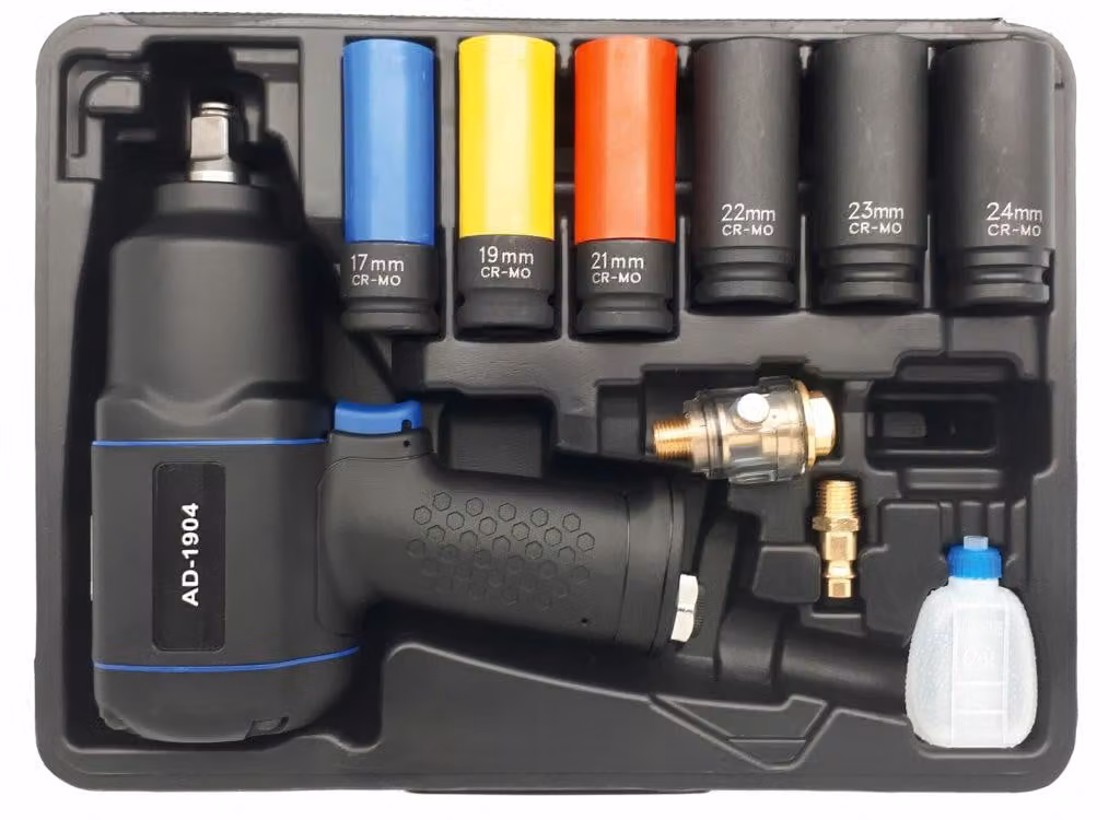 Avvitatore pneumatico a impulsi Adler da 1/2" 1490Nm + bussole