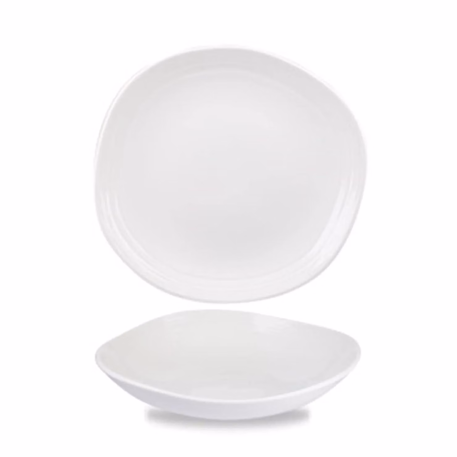 Ciotola tonda bianca Organic Shape in porcellana diametro 25 cm linea Discover 12 pezzi