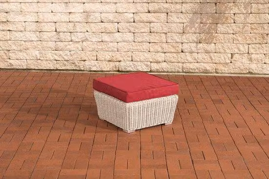 Divano da giardino deluxe - Per esterni - Panchina - Sedia da giardino - Rosso/crema - 59x59x30 cm