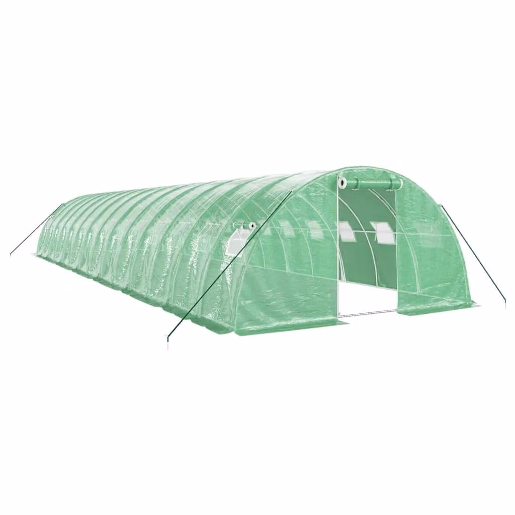 Serra con Telaio in Acciaio Verde 56 m² 14x4x2 m