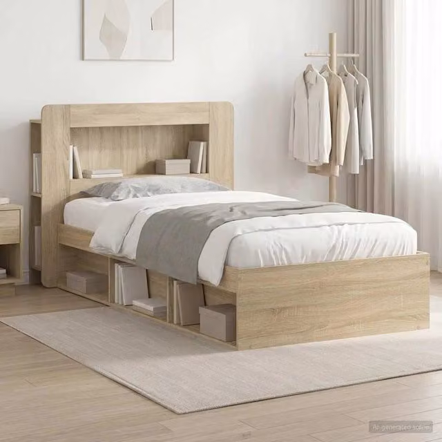 Telaio del letto con storage Rovere Sonoma 90 x 190 cm 3433444