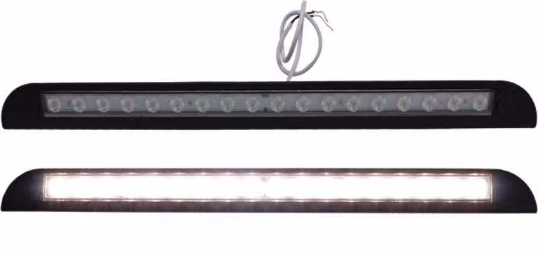 lampada LED 12 volt per esterno porta bianco caldo caravan caravan barca 480 mm nero