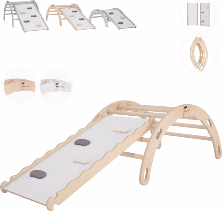 Triangolo per arrampicata in legno, Triangolo per arrampicata, Struttura per arrampicata per bambini con scivolo, Arrampicata per bambini, Struttura per arrampicata in legno 100% ECO