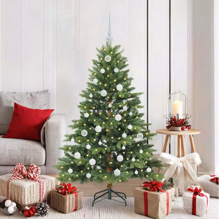 Maison Exclusive - Albero di Natale artificiale con 150 LED, verde, 150 cm, in PE e PVC