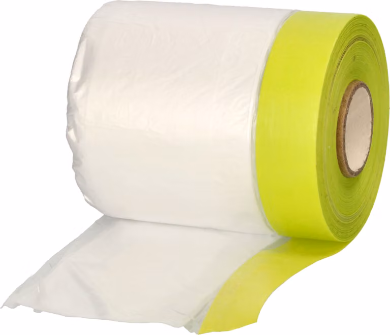 Pellicola di mascheratura KOTARBAU® con nastro adesivo 85mm x 33m per lavori di pittura e ristrutturazione