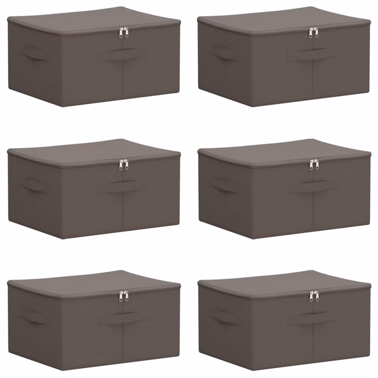 Scatola di Stoccaggio 6 pcs Grigio 50 x 30 x 25 cm