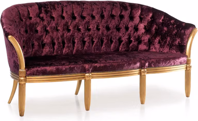 Sofa Dreisitzer Couch Klassische Polster 3 Sitzer Leder Couchen Samtsofa