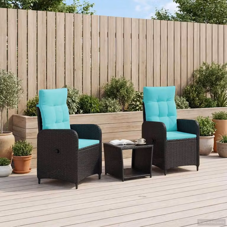 Maison Exclusive - Set da giardino per relax, composto da 3 pezzi.