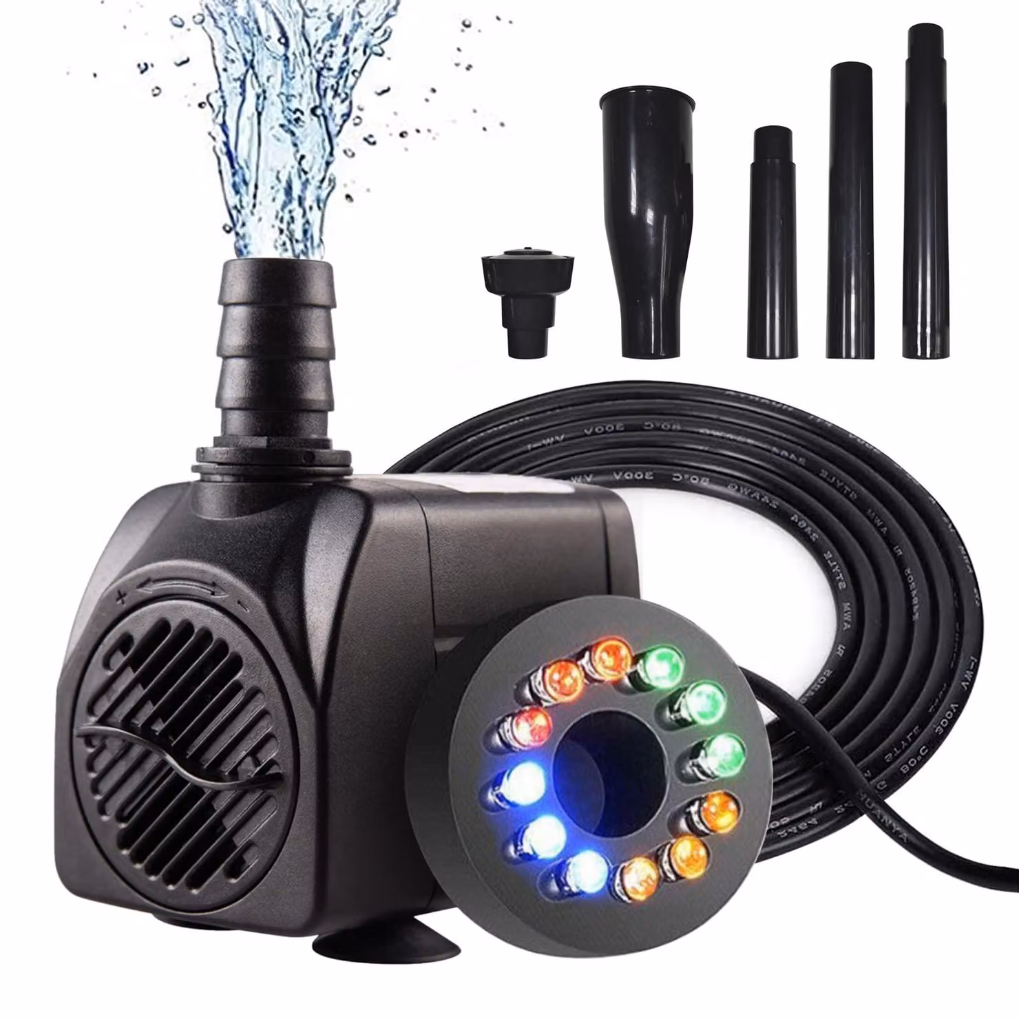 Pompa sommergibile da 220 V, silenziosa, con una portata di 750 litri all'ora, potenza di 15 W, adatta per acquari e stagni