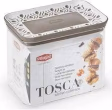Barattolo in plastica Stefanplast TOSCA colore Tortora da 1,2 l