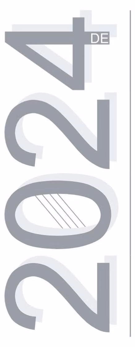 Calendario per la pianificazione - Design semplice, anno 2024
