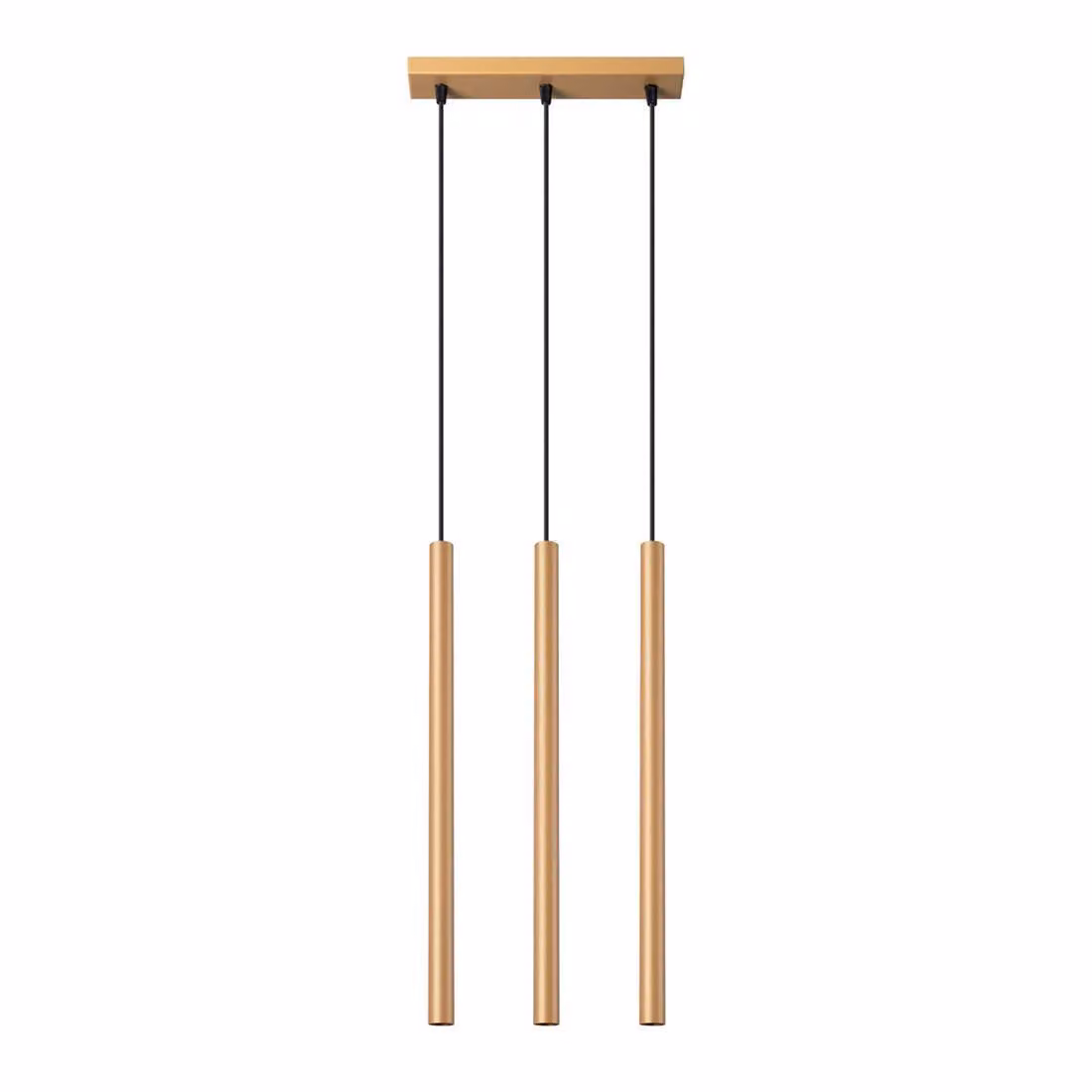 Lampada a sospensione PASTELO 3L oro 3xG9 8W acciaio 115x5x30cm Sollux Lighting