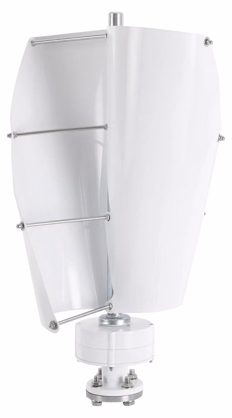 Turbina eolica ad asse verticale - Generatore eolico da 100 W, 12V/24V - Rotore a 2 pale - Regolatore di carica integrato - Silenzioso (