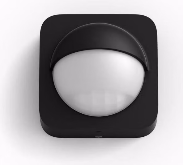 Philips Hue Sensore di movimento per esterni, nero, angolo di rilevamento 160°, portata 12 m, compatibile con Alexa