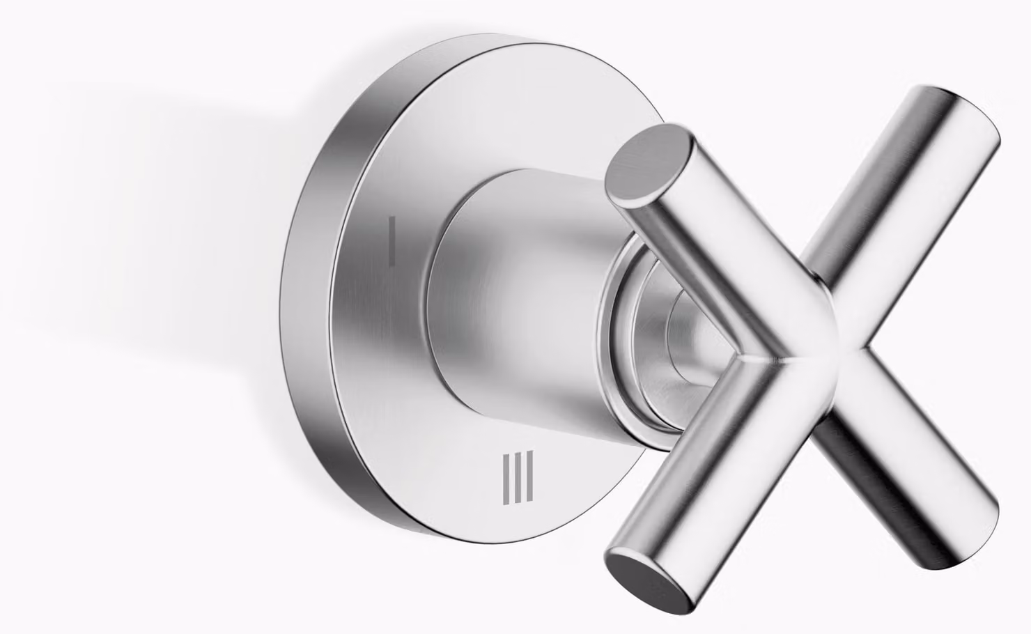 Dornbracht TARA Inverseur encastré trois voies, rosace ronde, Ø 60mm, 36210892-93, 36210892-93