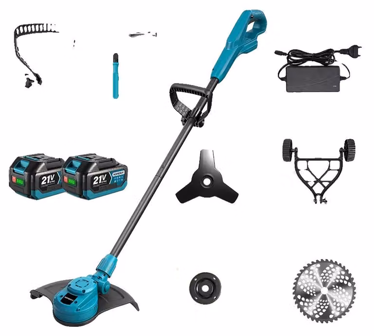 Tagliaerba elettrico, motore brushless, taglio ad alta velocità, 2 batterie, spina europea da 220V-240V