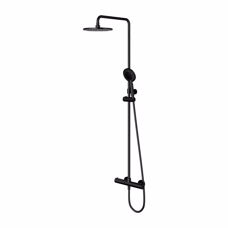 Omnires Y Y1244NBL Set doccia con miscelatore termostatico, nero