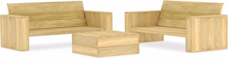 Maison Exclusive - Set da giardino 3 pezzi in legno di pino trattato