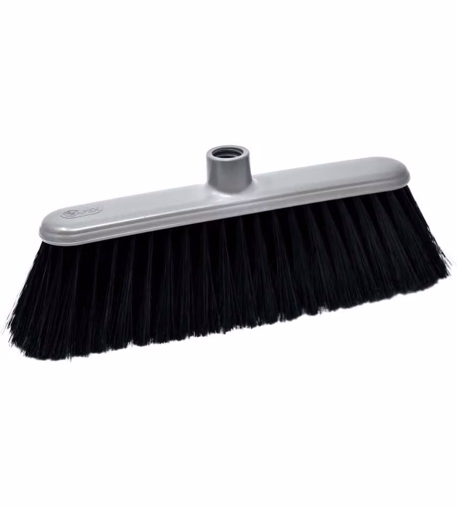 Apex Scopa Interni Basic Grigio 33 x 11 cm Setole Morbide Plastiche