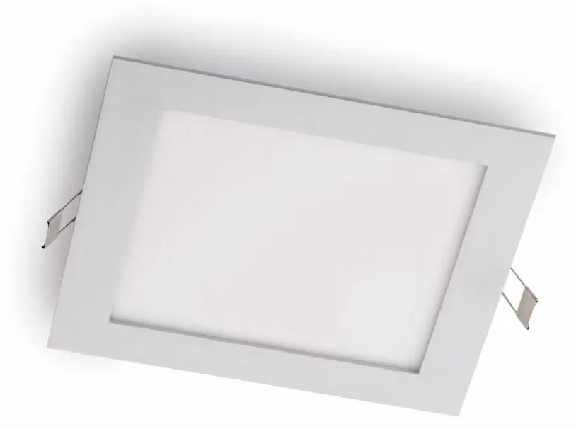 ARELUX XFLAT REC. Pannello quadrato, 22W, 220-240V AC, 3000K, CRI 83, IP40, 110°, MWH