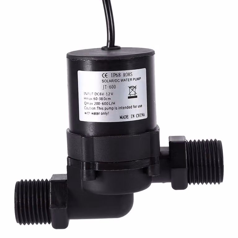 Pompa di circolazione dell'acqua solare DC 12V pompa d'acqua motore brushless 600L/H IP68 spina impermeabile