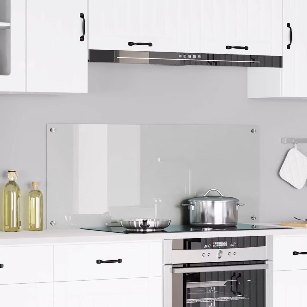 Schienale da cucina trasparente in vetro temperato vidaXL L: 120 cm, H: 50 cm