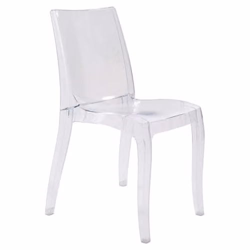 Cristal Light Sedia Trasparente Elegante per Arredamento Moderno 50x54x84 cm