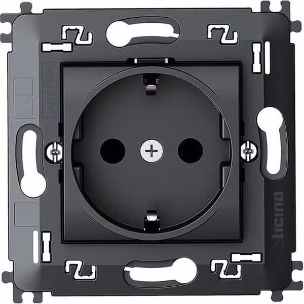 Bticino STECKDOSE + TRAGRING, modello SL, colore antracite (L4141MA)