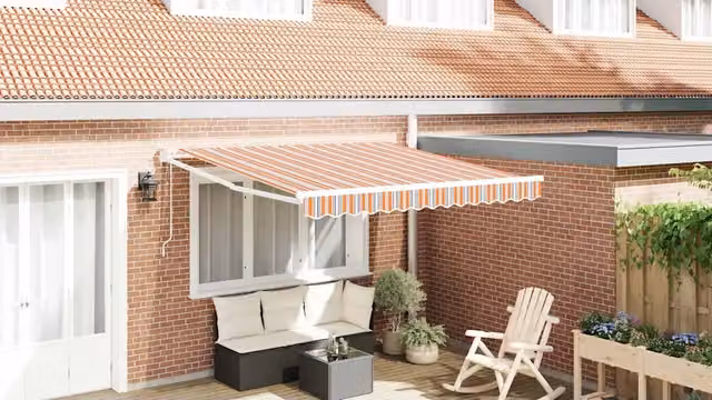 Tenda retrattile Multicolore 350 x 250 cm Poliestere e Metallo 3330294