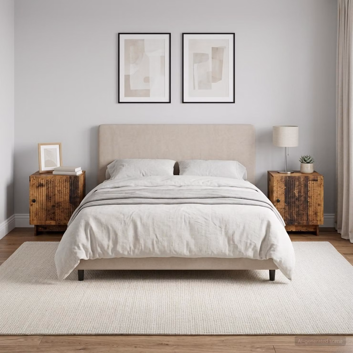 Set di 2 Armadi da Notte vidaXL in Legno Antico Marrone L: 43 cm, P: 34,5 cm, H: 50 cm