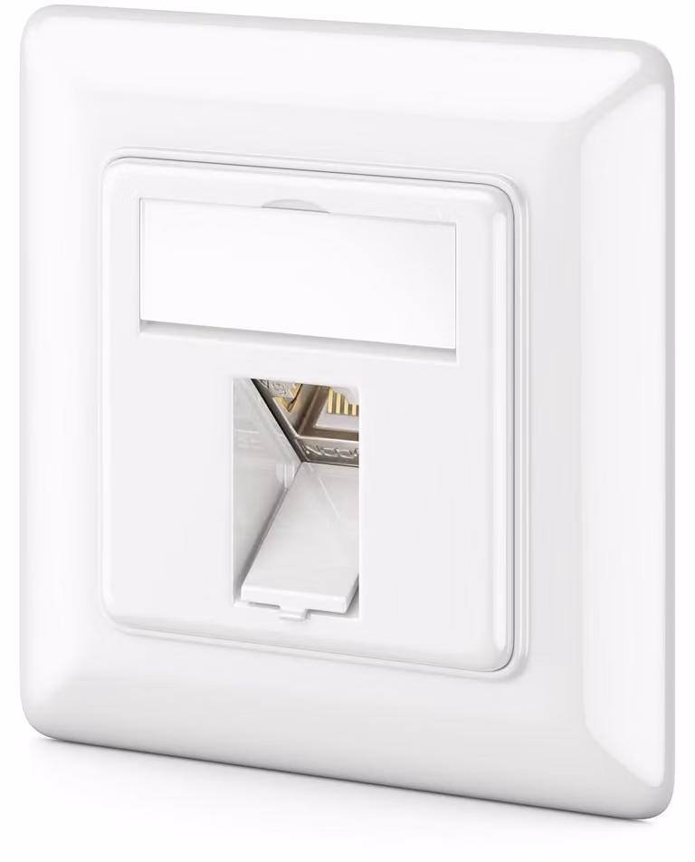 Presa di rete da incasso - Modulo keystone CAT6a - 10 Gbps - Presa di rete da superficie - Schermata - Bianco