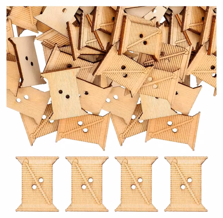 50 grandi bobine di filo, tavola di legno per l'avvolgimento, ideale per accessori da lavoro a maglia e da cucito