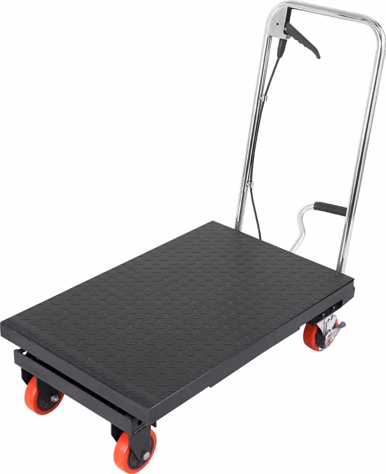 SucceBuy Tavola elevatrice idraulica a forbice con portata di 230 kg, regolabile in altezza da 220 a 720 mm, dimensioni della piattaforma 700 x 450 mm, ideale per officine, magazzini e fabbriche, design a forbice singola in nero