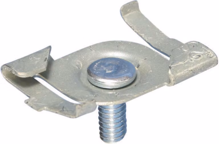 Morsetto P7 6x16 mm Š=24-26 mm - Morsetto flangiato 1,5 mm acciaio per molle 4G16M16