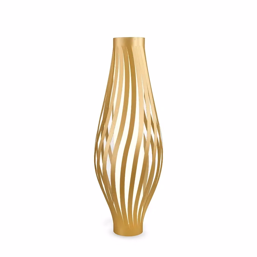 Lampada da terra Totem Dama Helios Linea Zero in polilux oro e metallo Made in Italy – 2