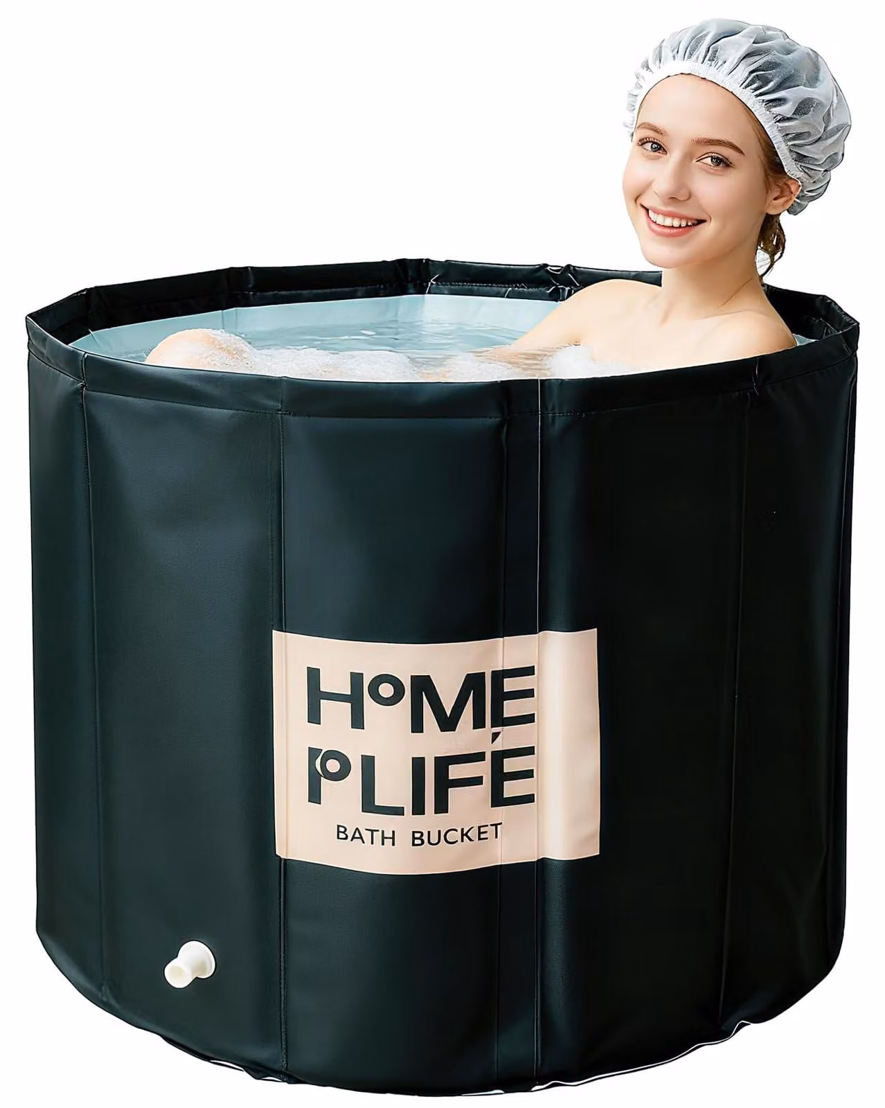 Vaschetta da bagno pieghevole per doccia, vasca da bagno autoportante (80 x 65 cm)