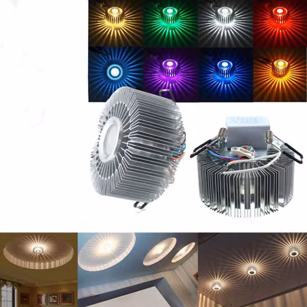 3W LED plafoniera in alluminio corridoio balcone illuminazione a sospensione lampadario - giallo